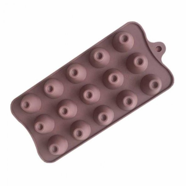 SİLİKON ÇİKOLATA KALIBI YUVARLAK DOLGULU 18.5*14.5*1.5cm (DLY-18)