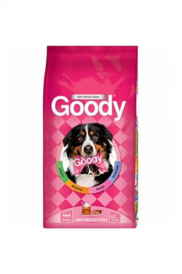 Goody Kuzu Etli ve Pirinçli 15 kg Yetişkin Köpek Maması