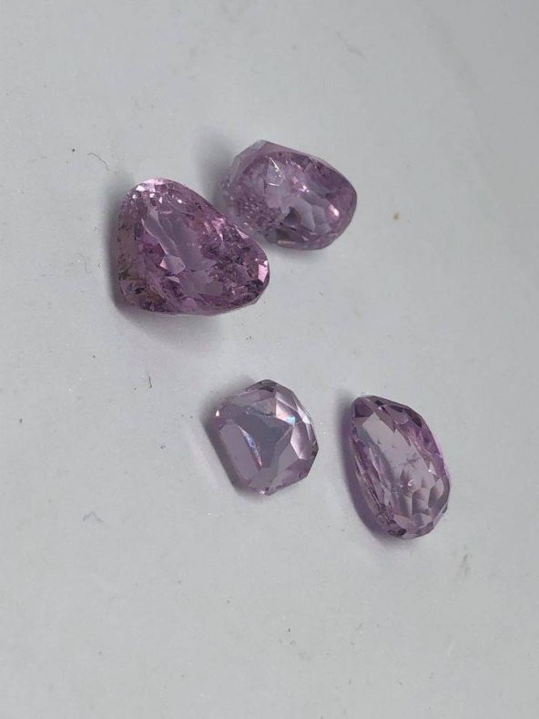 Doğal Topaz Taşı 66 Adet - Mavi Yeşil Beyaz Pembe Topaz Taşı - 11