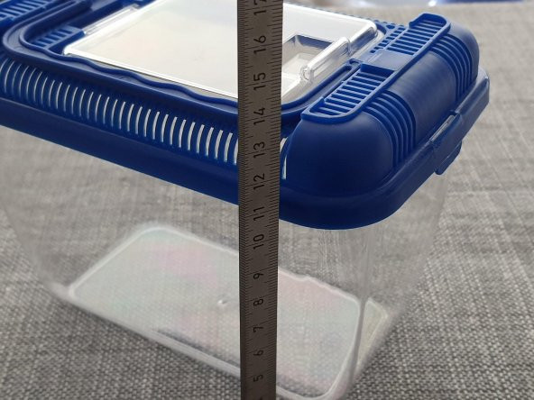 Betta Kabı 18x11x13cm - Mika Kaplumbağa Balık Taşıma Kabı - 7