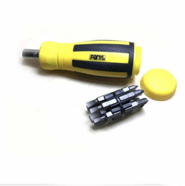 Panyı Cırcırlı Tornavida Takımı Tek 12 Parça Bits Seti