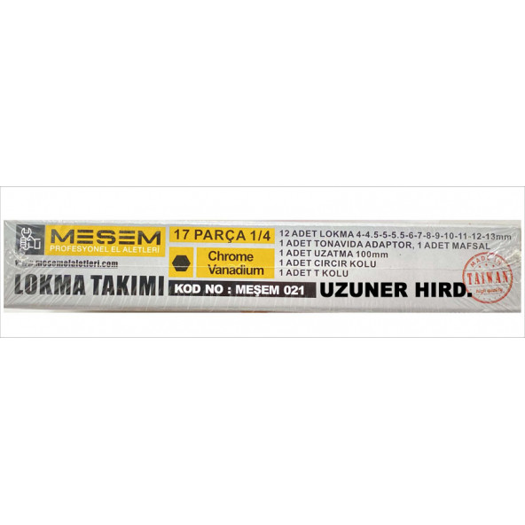 Meşem Lokma Takımı Seti Krom 1/4 inç Çantalı 17 Parça - 3