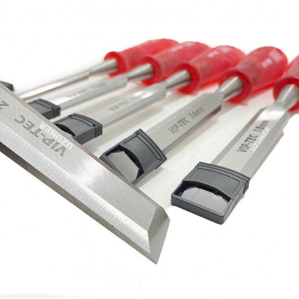 Vip-Tec İskarpela Düz Uçlu Ahşap Oyma Yontma Seti Takımı 6 Parça - 4