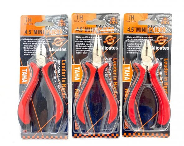 Taha Tools Mini Kargaburun Yan Keski Pense Seti Takımı 3Lü 120Mm