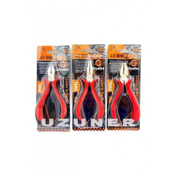 Taha Tools Mini Kargaburun Yan Keski Pense Seti Takımı 3Lü 120Mm - 2