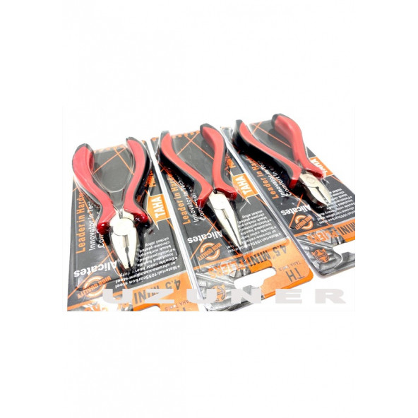 Taha Tools Mini Kargaburun Yan Keski Pense Seti Takımı 3Lü 120Mm - 4