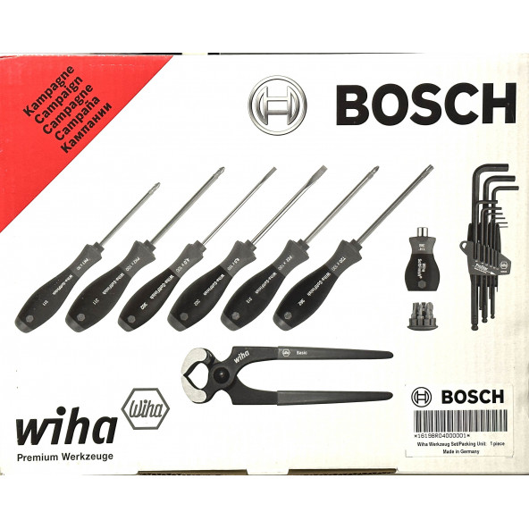 Bosch Wiha Set Yıldız Düz Tork Tornavida Kerpeten Allen Takımı - 2