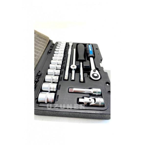 Industro Lokma Takımı 1/4" inç Cırcır Seti Mini 19 Parça - 2