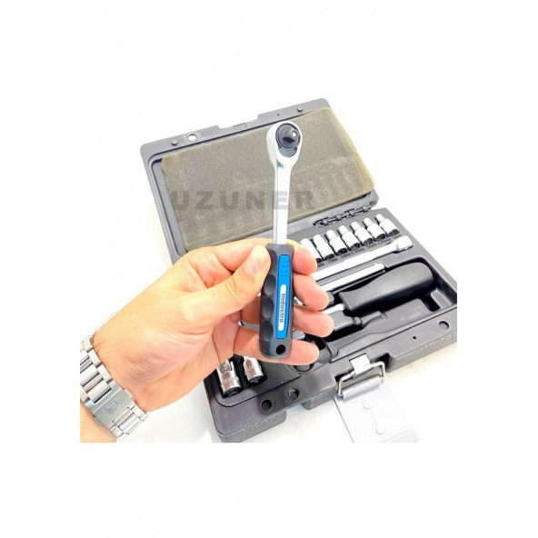 Industro Lokma Takımı 1/4" inç Cırcır Seti Mini 19 Parça - 6