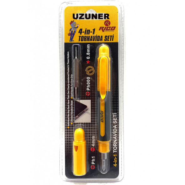 Rico 4 in 1 Telefoncu Kalem Tornavida Seti Takımı Rc0040 - 6