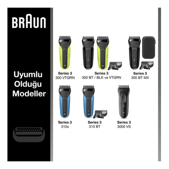Braun 3 Serisi 21B Tıraş Makinesi Yedek Başlığı - 3