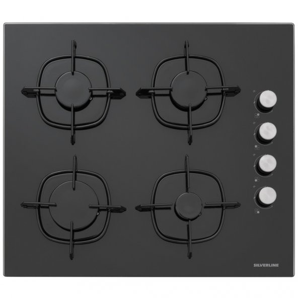 Silverline BO6502B02 - CS5335B01 - 3420  Classy 60 Siyah Cam Ankastre Set - Resim 3