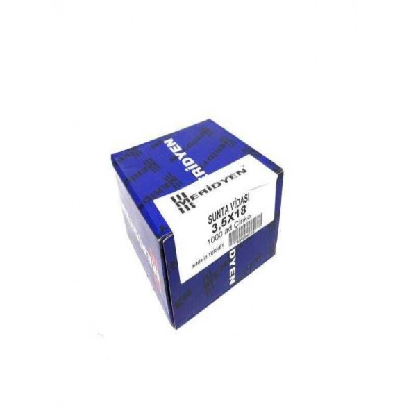 meridyen sunta vidası 3,5x18 çinko 1000 adet ürün görseli 1