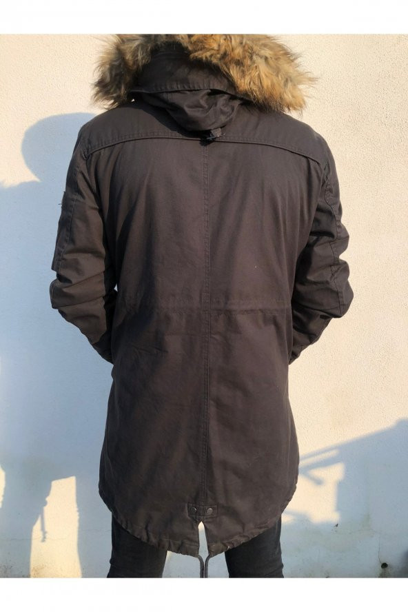 BLUES MODA Staff Vip Fermuar Ve Cep Detaylı Exculusive Mont Kaban Çıkarılabilir Kapüşonlu - 7