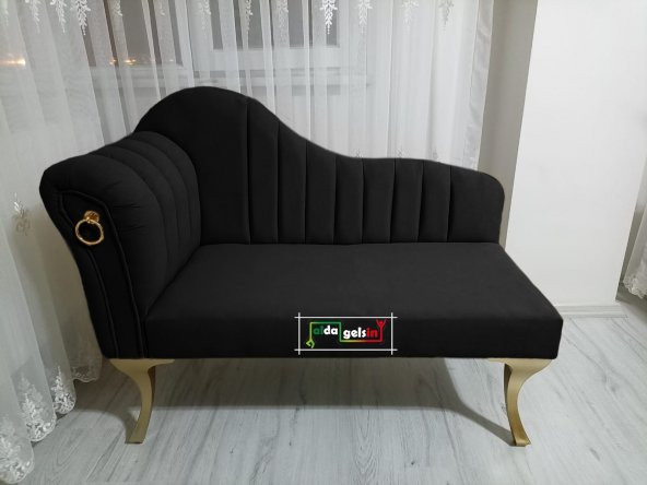 140 cm Yeni Model Ultra Lüks Alda Çizgili Josefin Bench Puf Berjer