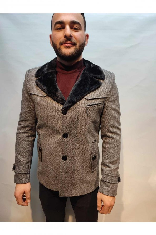 Peluş Yaka Spor Kaşe Kaban Yeni Sezon Sınırlı Üretim - 10