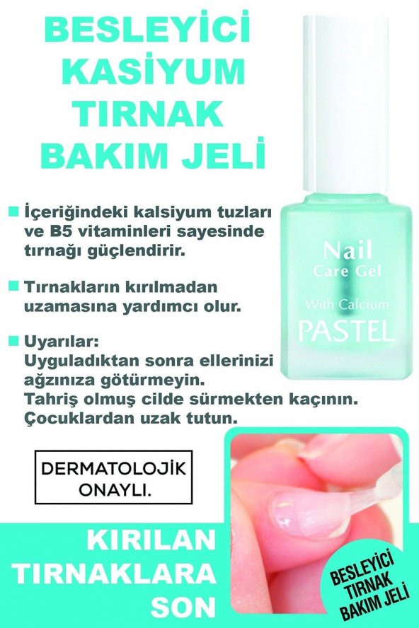 Pastel Kalsiyumlu Tırnak Bakım Jeli 13 Ml - 3