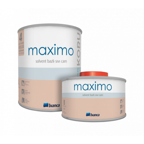 Bianca Maximo Solvent Bazlı Sıvı Cam (Parlak)0,500Lt