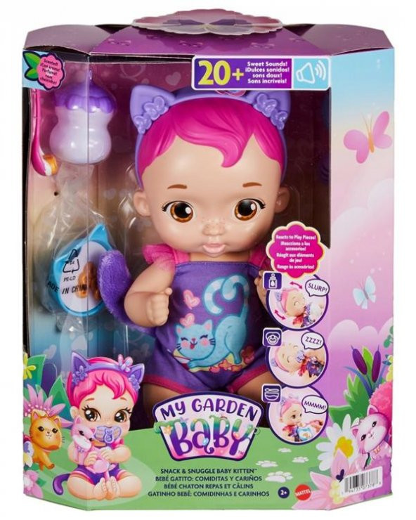 My Garden Baby Sesli ve Aksesuarlı Yavru Kedi Bebeğim HHP28