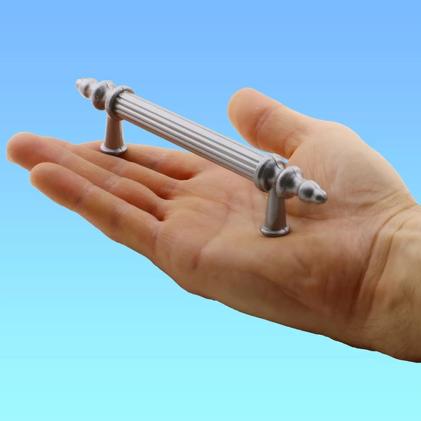 Polavit 96 Mm (SERT PLASTİK) Gri Mobilya Çekmece Mutfak Dolap Dolabı Kapak Kulpu Kulpları Kulbu - 5