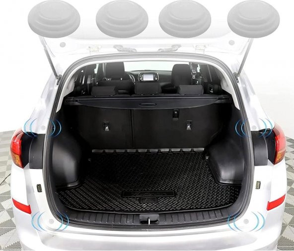 Araba Kapı Kaput Bagaj Koruyucu 10lu Ped Fosforlu Ses Darbe Emici Conta Oto Kapı Çarpma Önleyici - 3