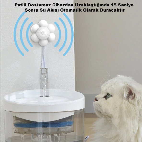 DailyTech Kedi Su Pınarı Çeşmesi Akıllı Hareket Sensörü Kızılötesi - 2
