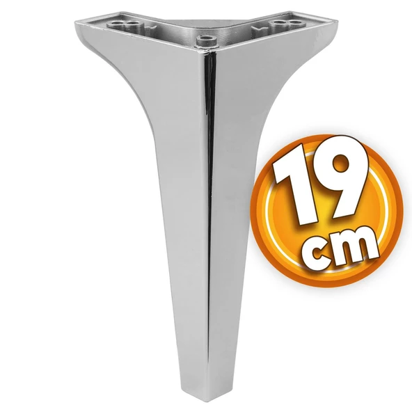 Sedef Lüks Mobilya Kanepe Sehpa Tv Ünitesi Koltuk Ayağı 19 Cm Parlak Plastik Krom Baza Ayakları ürün görseli