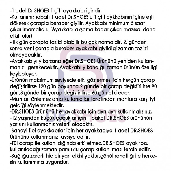 Dr. Shoes 3 Adet Ayak - Ayakkabı Koku Giderici Toz 120 Gün Etkili - 8