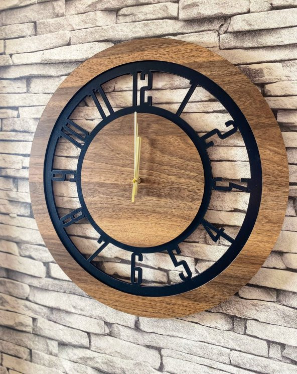 Lavintadesign Dekoratif Ahşap Duvar Saati 50 cm