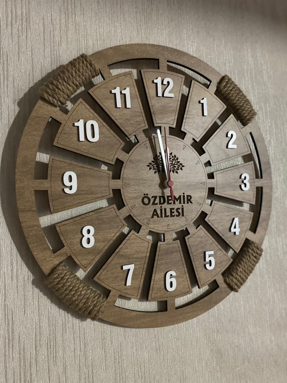 Adapromosyon Dekoratif Ahşap Duvar Saati 50 cm - 2