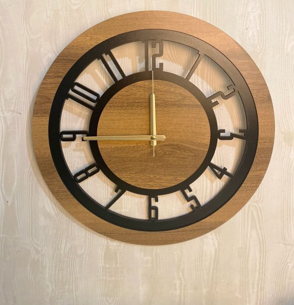 Adapromosyon Dekoratif Ahşap Duvar Saati 50 cm - 2