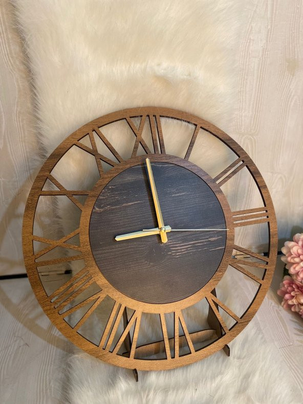 Adapromosyon Dekoratif Ahşap Salon Duvar Saati 50 cm - 2