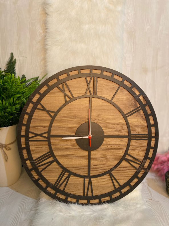 Adapromosyon Ahşap Duvar Saati 50 cm - 2