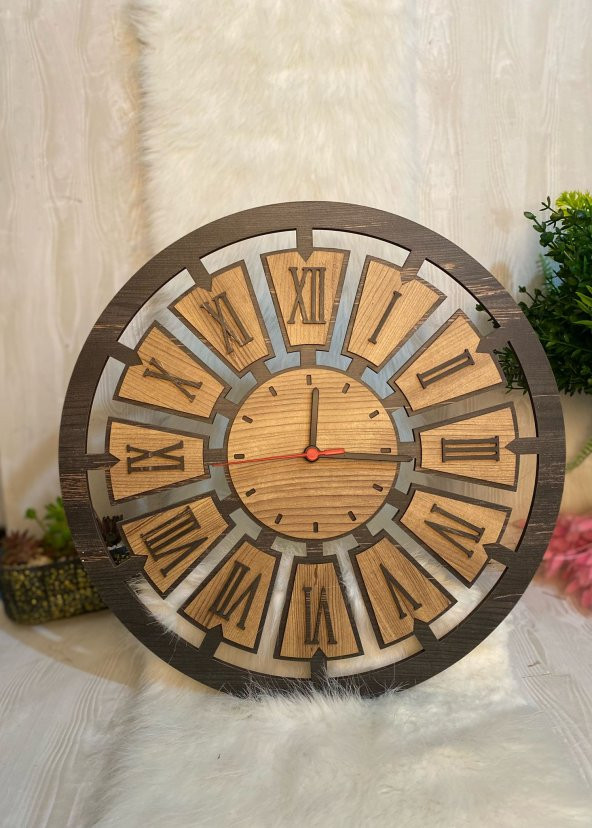 Adapromosyon Dekoratif Ahşap Duvar Saati - 3