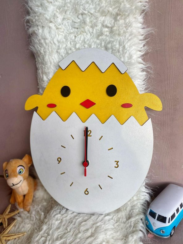 Adapromosyon Çocuk Odası Civciv Duvar Saati - 3