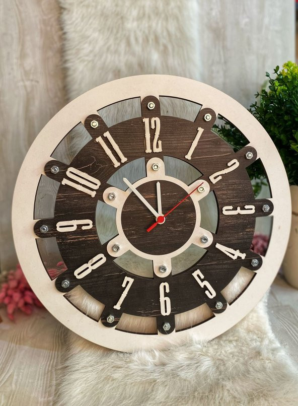 Adapromosyon Lavinta54 Dekoratif Ahşap Duvar Saati