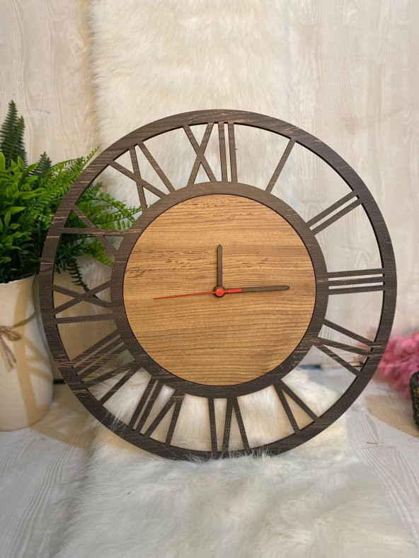 Adapromosyon Lavinta54 Dekoratif Ahşap Duvar Saati - 2
