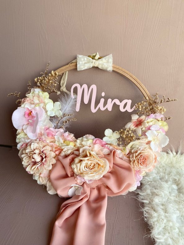 Adapromosyon İsme Özel Kız Bebek Kapı Süsü - 2