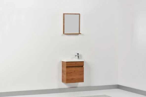 LATTİNA Banyo Dolabı Pedro Ceviz MDF Mini 50 cm