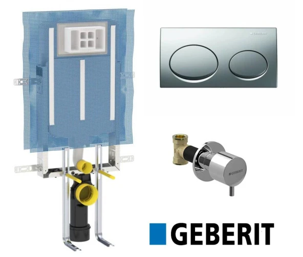 Geberit Alpha Kombifix Duvariçi Gömme Rezervuar Seti 8cm 110.174.00.1-mset