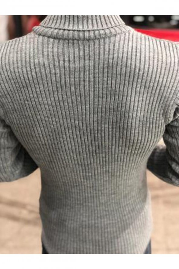 Boğazlı Slim Fit Triko Kazak - 3