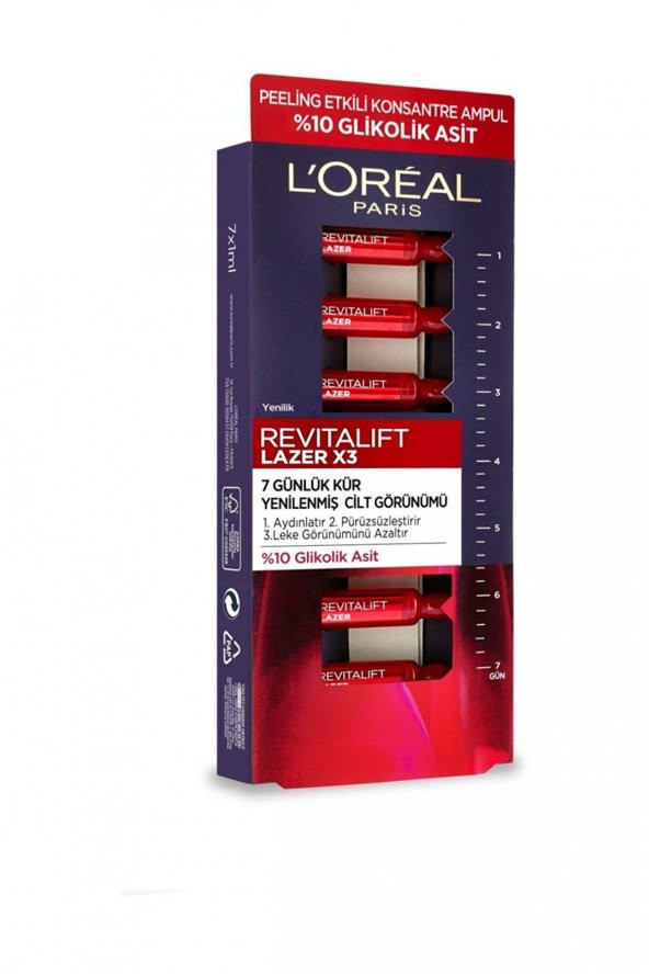 LOreal Paris Revitalift Lazer 7 Günlük Kür Peeling Etkili Ampul 3600523834365