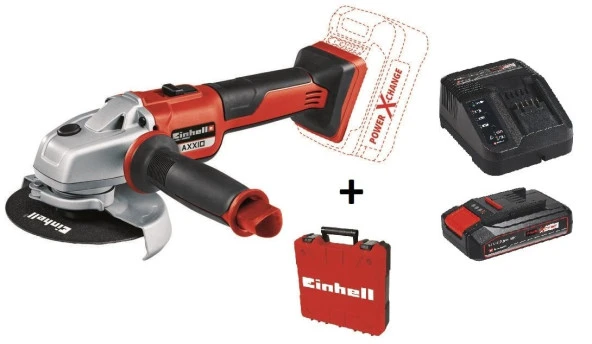 Einhell AXXIO 125 mm Taşlama Makinesi + 2.5 Ah Starter Kit + Çanta