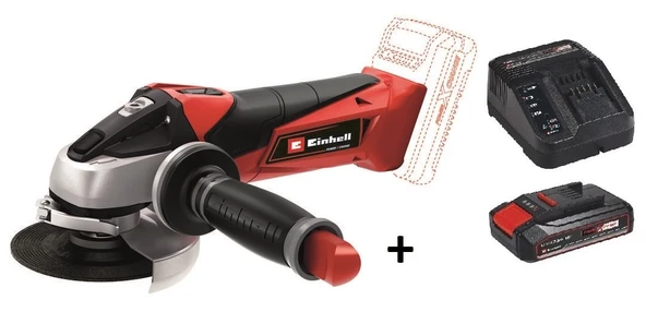 Einhell TE-AG 18/115 Li  Akülü Avuç Taşlama + 2.5 Ah Starter Kit