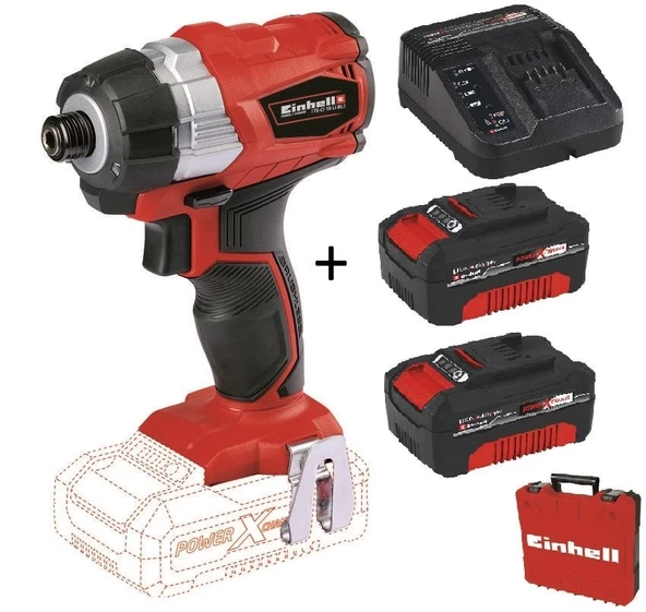 Einhell TE-CI 18 Li Brushless Darbeli Vidalama + 2*4 Ah Starter Kit + Çanta