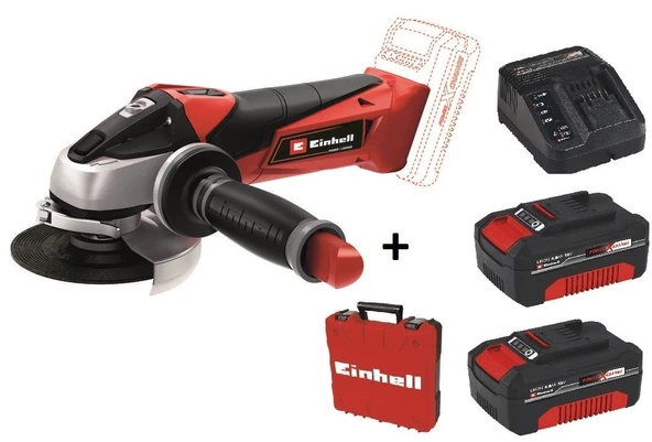 Einhell TE-AG 18/115 Li  Akülü Avuç Taşlama + 2 x 4.0 Ah Starter Kit + Çanta