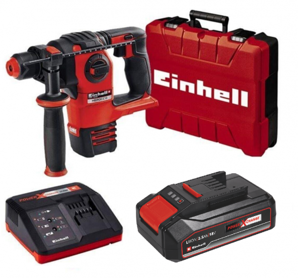 Einhell Herocco Pnömatik Kırıcı Delici + 18V 2,5 AH Tek Akülü Set