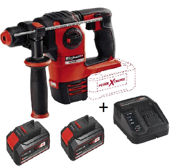 Einhell Herocco Pnömatik Kırıcı Delici + 18V 2,5 AH Çift Akülü Set