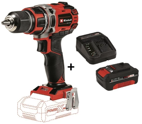 Einhell TE-CD 18/50 Li BL Kömürsüz Matkap Vidalama + 4.0 Ah Starter Kit