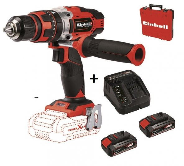 Einhell TE-CD 18/48 Li-i Darbeli Matkap + 2*2.5 Ah Starter Kit + Çanta